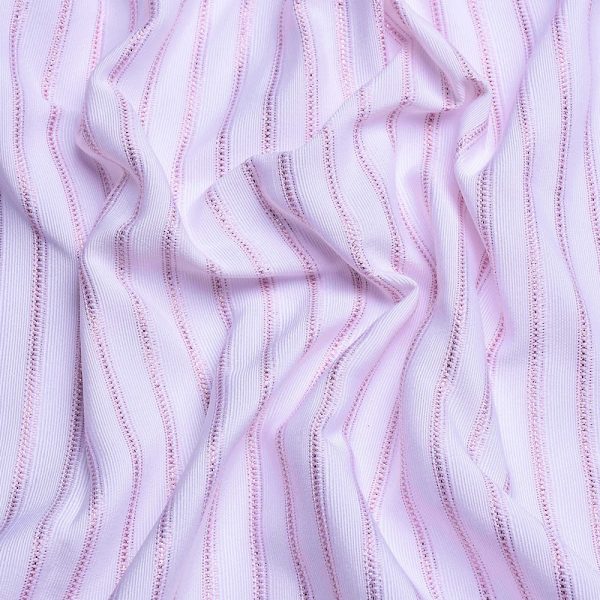 Tecido Lurex Rosa/Branco 5001 - Image 2